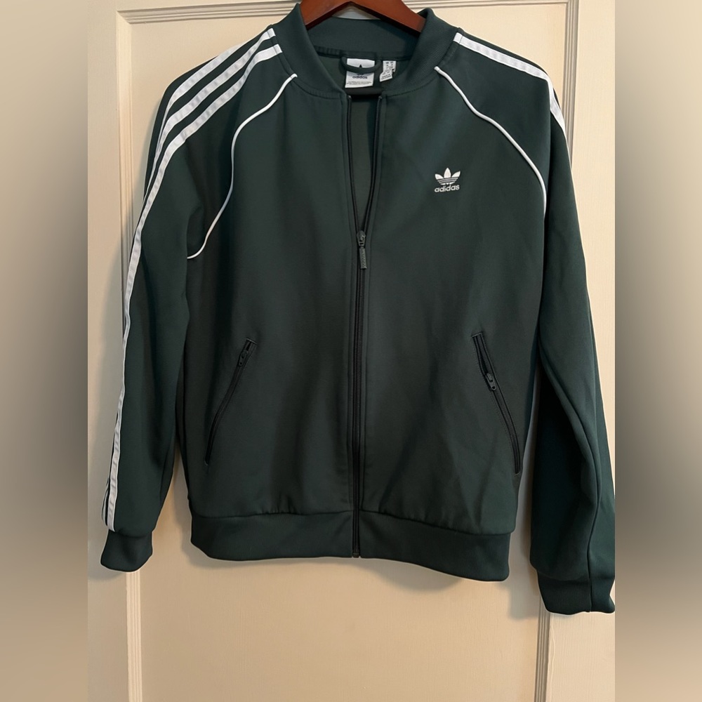 Adidas 3 Stripe Track Jackets in green